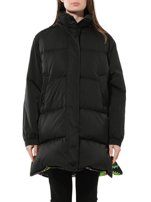 Image of a model wearing Outerwear. Productname: PUCCI Down Coat in Black colour by brand - PUCCI