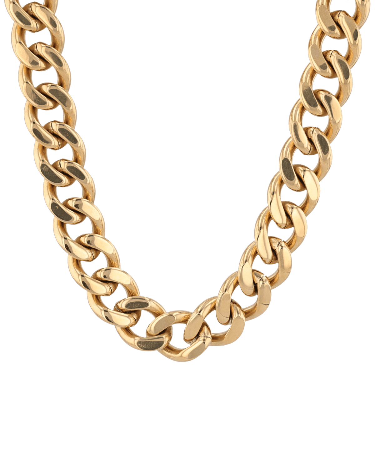 Image of Necklaces. Product name - Downtown Cuban Gold Chain Necklace in colour by brand - LAVANA