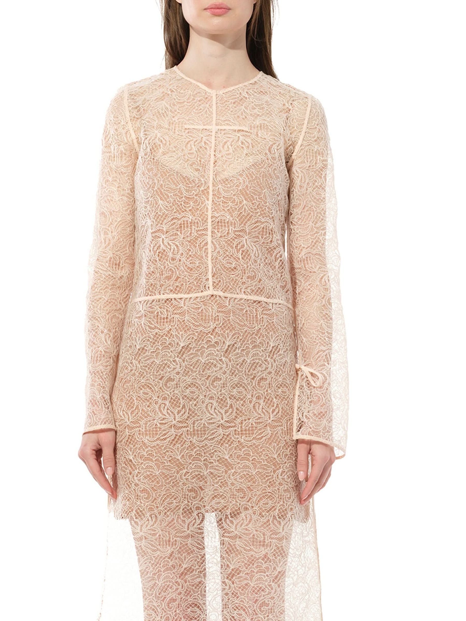 Image of a model wearing Dress. Productname: PUCCI Dress in Beige colour by brand - PUCCI