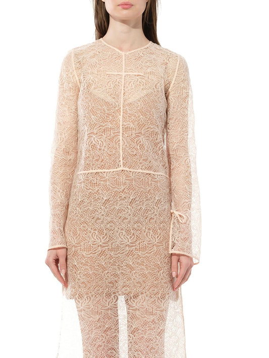 Image of a model wearing Dress. Productname: PUCCI Dress in Beige colour by brand - PUCCI