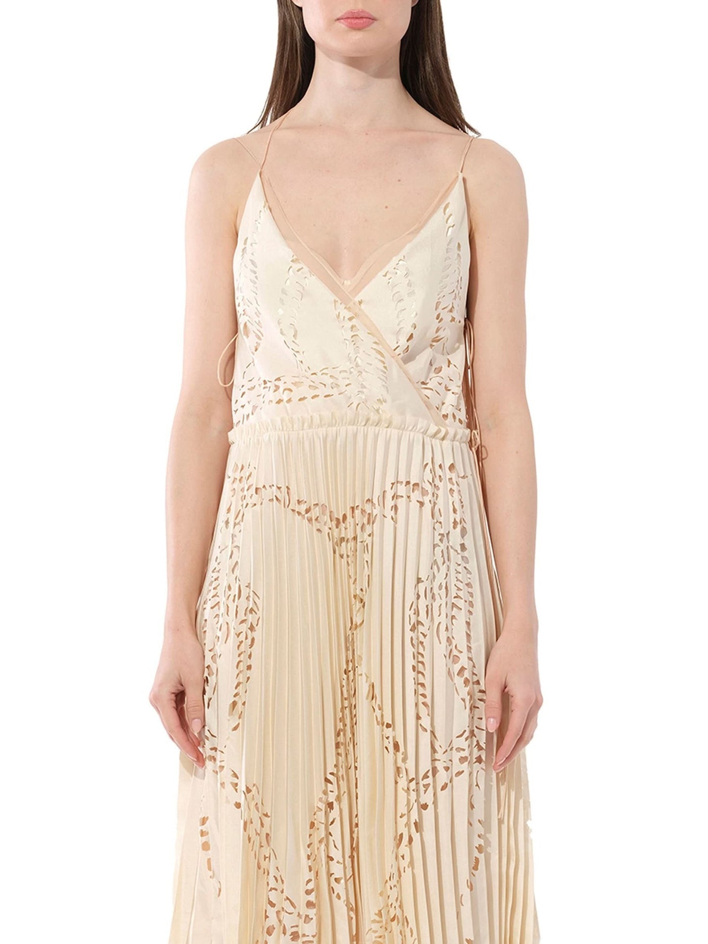 Image of a model wearing Dress. Productname: PUCCI Dress in Nude colour by brand - PUCCI