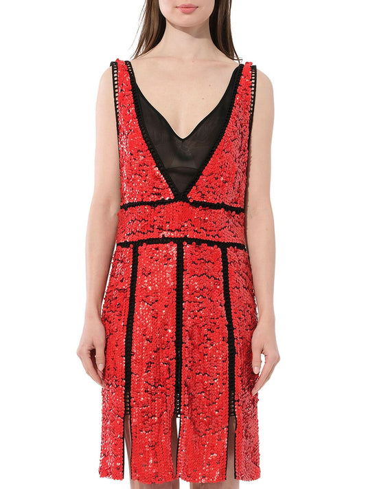 Image of a model wearing Dress. Productname: PUCCI Dress in Red Black colour by brand - PUCCI