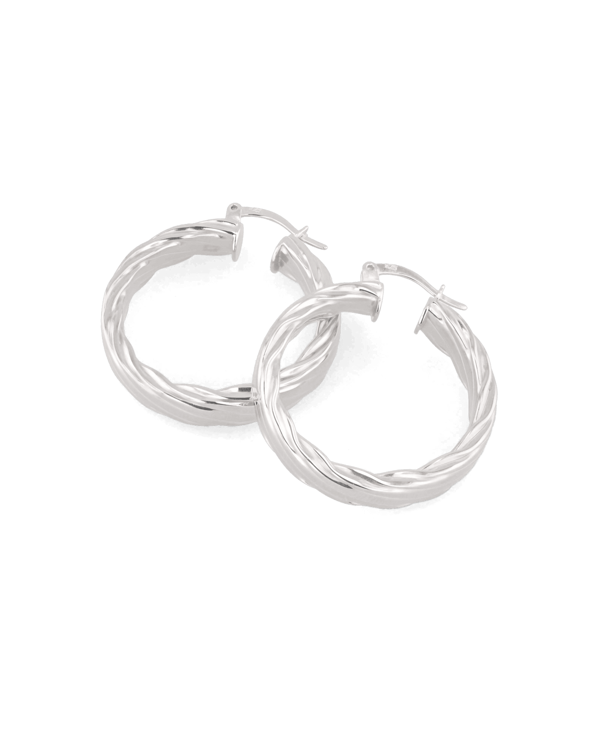 LAVANA Drift Silver Hoop Earrings