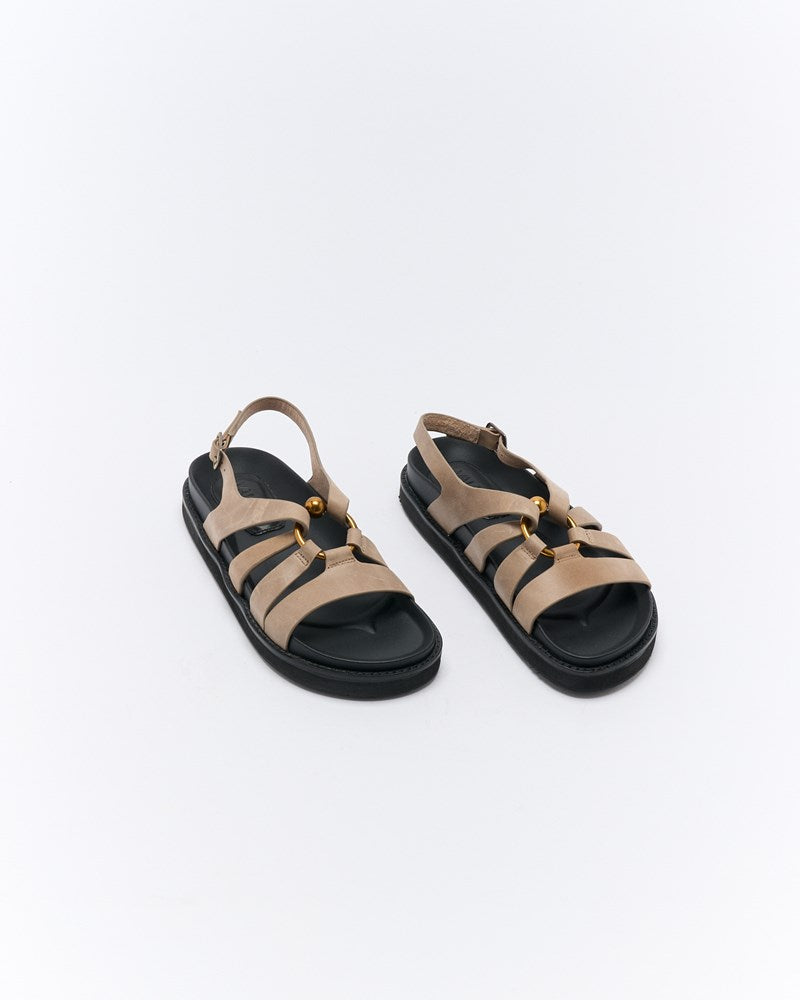 Walnut Melbourne Dulce Leather Sandal (Mushroom)
