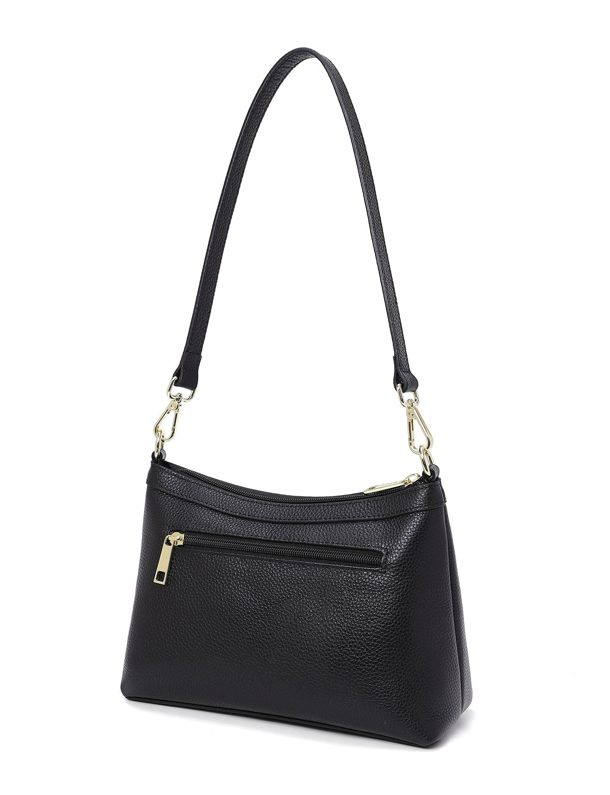 MARCIA LEATHER XBODY BAG- BLACK- E1-0830-BLK