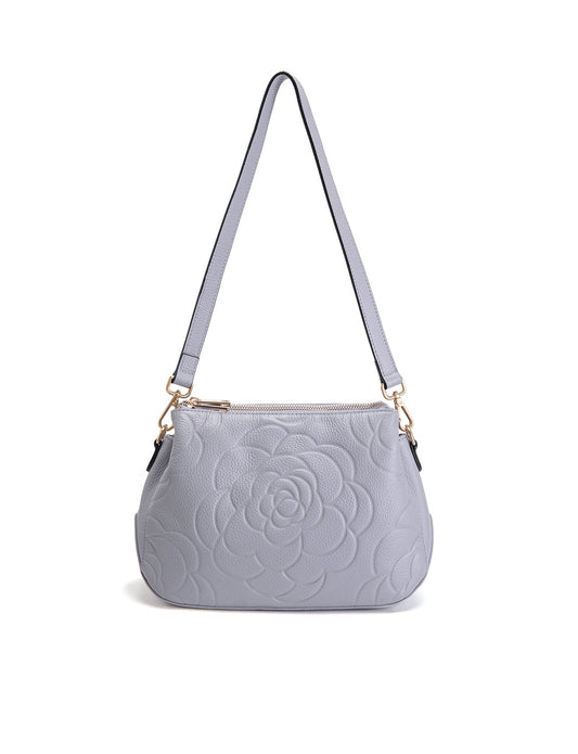 ROSIE 3 COMPARTMENT LEATHER XBODY BAG- E1-8285A-CORNFLOWER-SALE