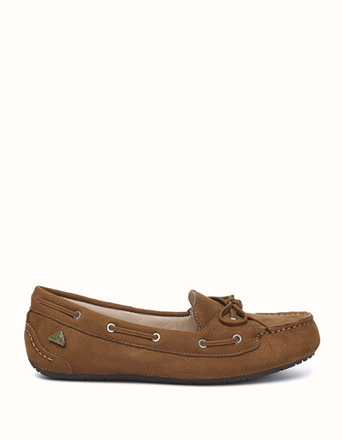 Image of Shoes. Product name - EVERAU® Monty Moccasins in Chestnut colour by brand - Everau