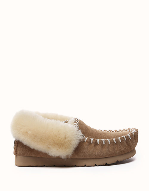 Image of Shoes. Product name - EVERAU® Popo Moccasins in Chestnut colour by brand - Everau