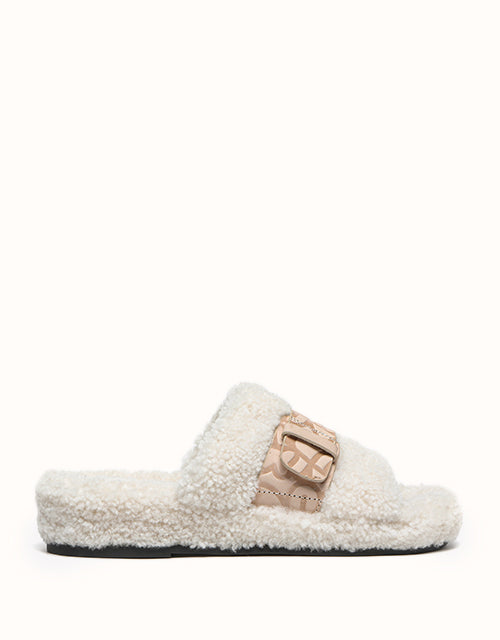 Image of Slippers. Product name - EVERAU® Croft Slippers in White colour by brand - Everau