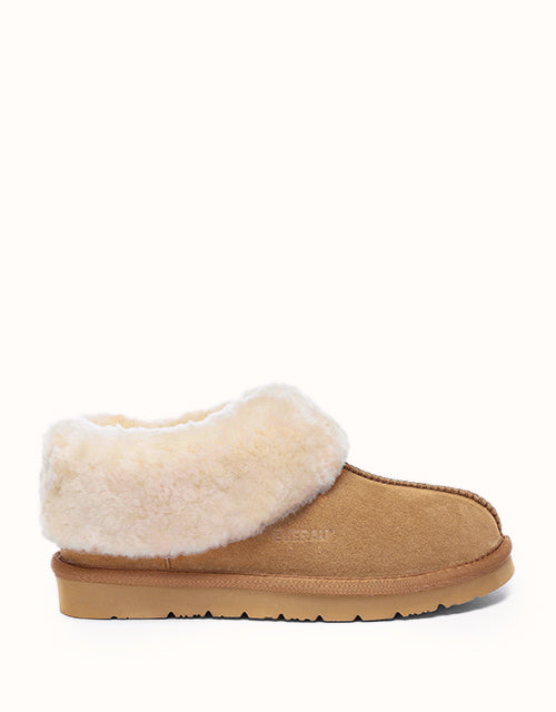 Image of Slippers. Product name - EVERAU® Homey Slipper Suede in Chestnut colour by brand - Everau