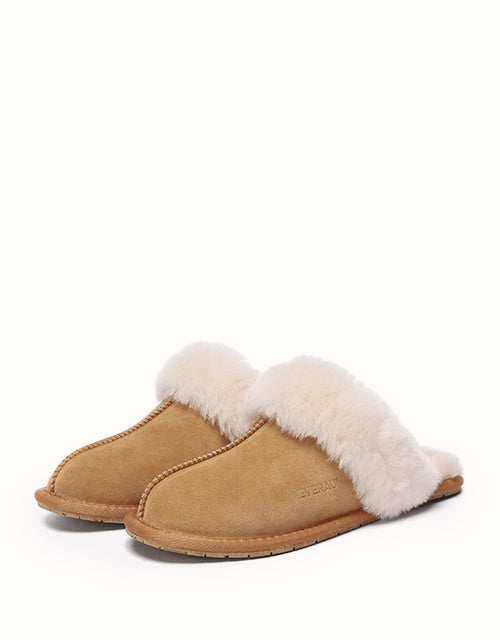 EVERAU® Rosa Slipper Suede (Chestnut)