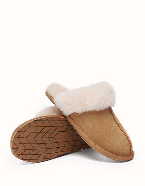 EVERAU® Rosa Slipper Suede (Chestnut)