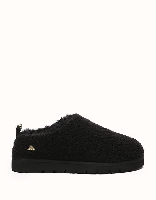 Image of Slippers. Product name - EVERAU® Teddycozy in Black colour by brand - Everau