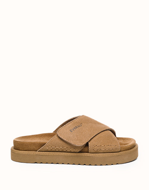 Image of Sandals. Product name - EVERAU® Lilac Sandals in Chestnut colour by brand - Everau