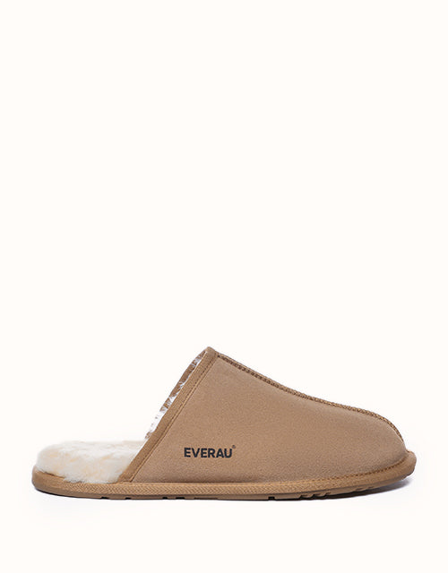 Image of Slippers. Product name - EVERAU® Bennett Slippers in Chestnut colour by brand - Everau