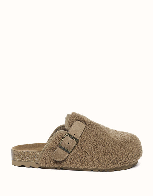 Image of Slippers. Product name - EVERAU® Greta Slippers in Chestnut colour by brand - Everau