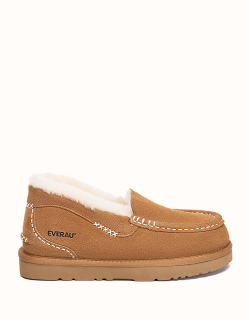 Image of Slippers. Product name - EVERAU® Sooka Slippers in Chestnut colour by brand - Everau