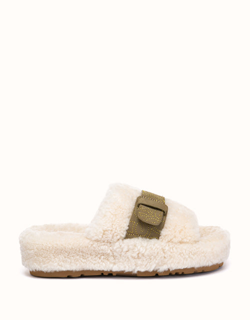 EVERAU® Croft Nylon Slippers (Beige/ Military Green)