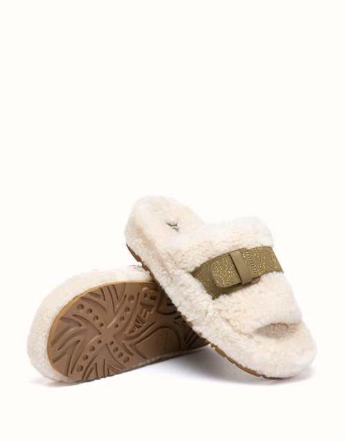 EVERAU® Croft Nylon Slippers (Beige/ Military Green)