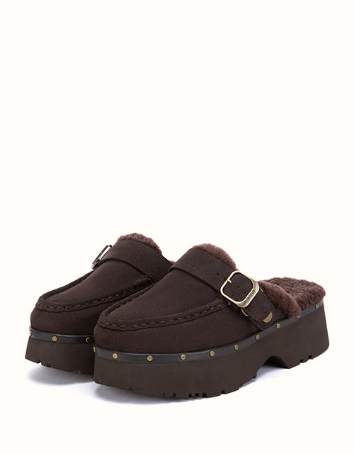 EVERAU® Merova Stud Slippers (Chocolate)