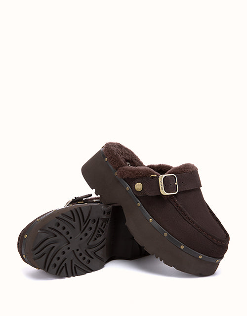 EVERAU® Merova Stud Slippers (Chocolate)