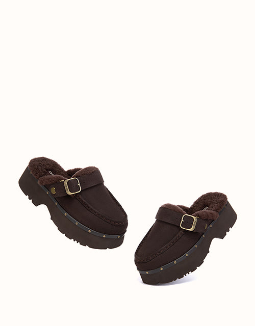 EVERAU® Merova Stud Slippers (Chocolate)