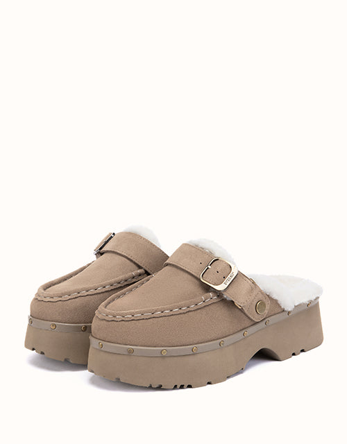 EVERAU® Merova Stud Slippers (Sand)
