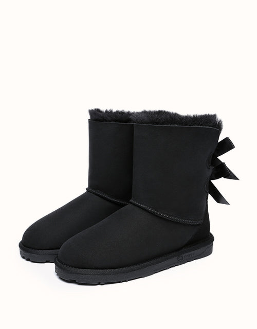 EVERAU® Short Back Bow Boots (Black)
