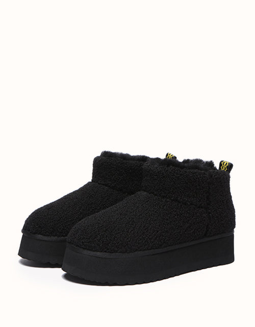 EVERAU® Ultra Platform Teddycozy Boots (Black)