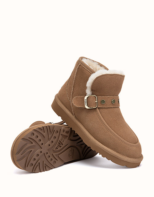 EVERAU® Glacira Stud Boots (Chestnut)
