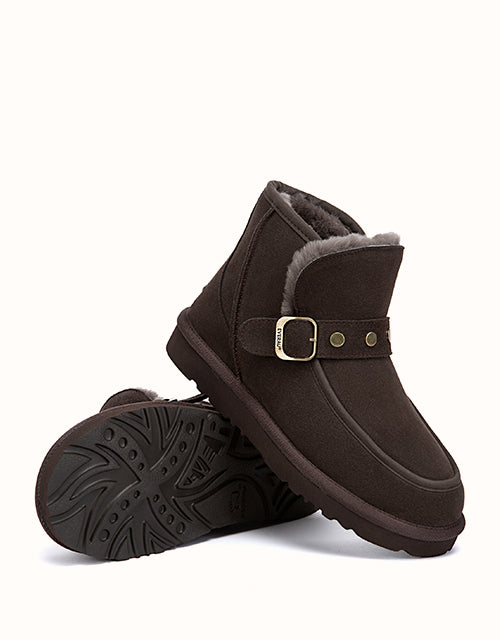 EVERAU® Glacira Stud Boots (Chocolate)