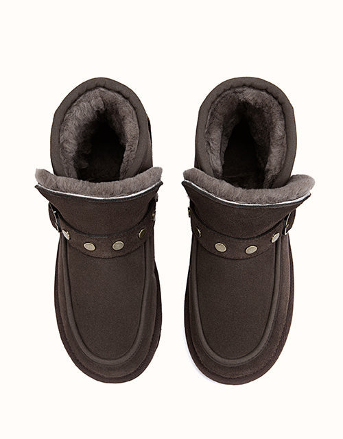 EVERAU® Glacira Stud Boots (Chocolate)