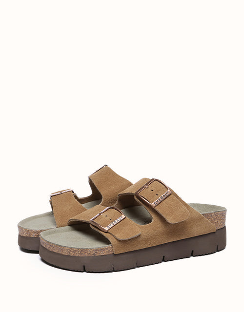 EVERAU® Sandal Platform Sandals (Brown)