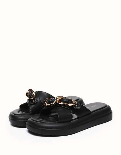EVERAU® Chiffon Sandals (Black)