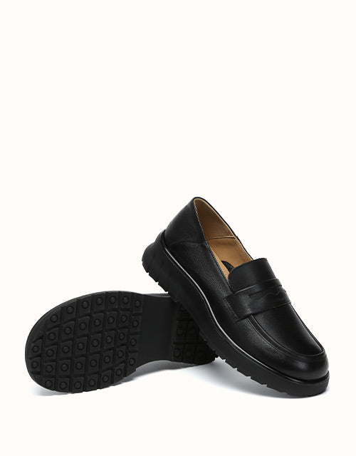 EVERAU® Pansy Loafers (Black)