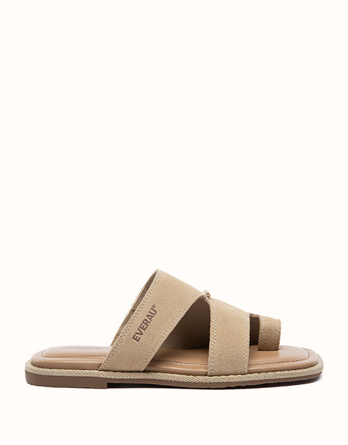 Image of Sandals. Product name - EVERAU® Niko Sandals in Sand colour by brand - Everau