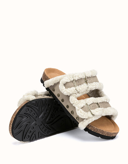 EVERAU® Rovelle Stud Slippers (Sand)