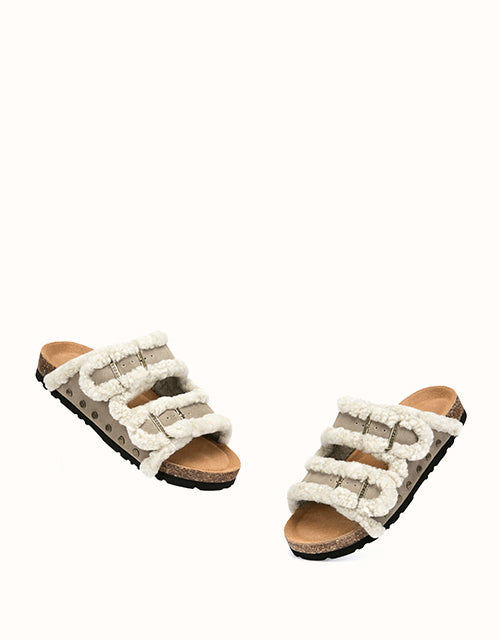 EVERAU® Rovelle Stud Slippers (Sand)