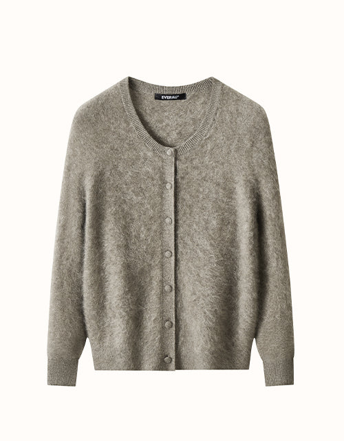 Image of Cardigans. Product name - EVERAU® Morra Cardigan in Khaki colour by brand - Everau