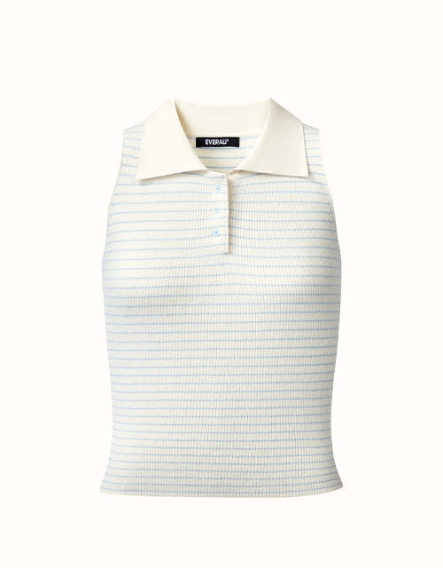 EVERAU® Marin Stripe Tank (Blue White Stripe)