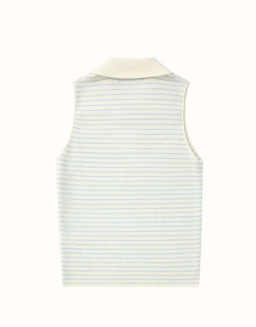 EVERAU® Marin Stripe Tank (Blue White Stripe)