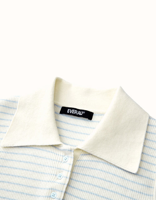 EVERAU® Marin Stripe Tank (Blue White Stripe)