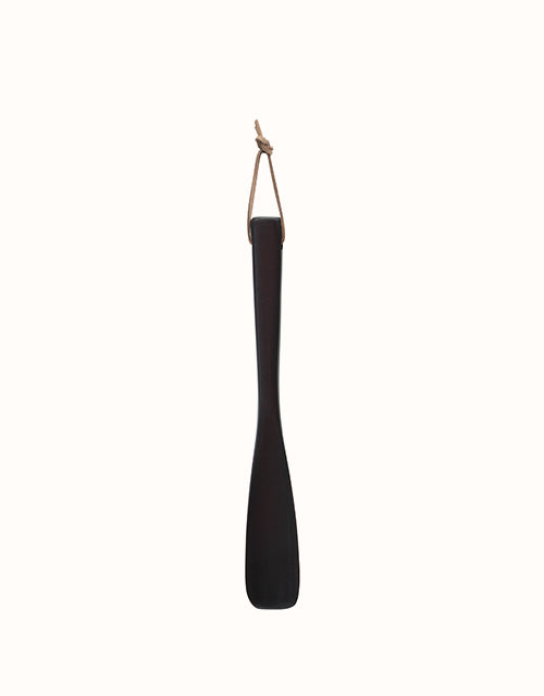 Image of Shoes. Product name - EVERAU® 25cm Wooden Shoehorn in Dark Brown colour by brand - Everau