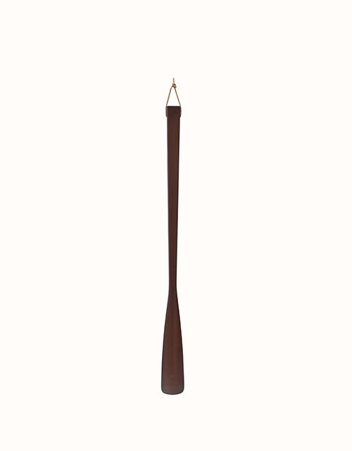 Image of Shoes. Product name - EVERAU® 54cm Wooden Shoehorn in Dark Brown colour by brand - Everau