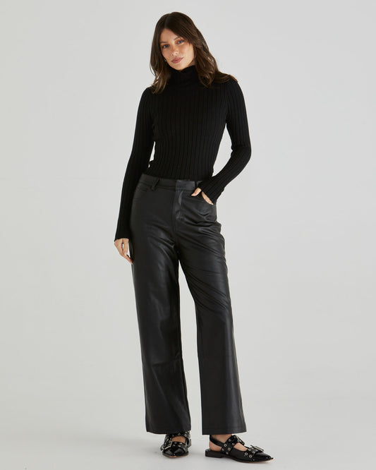 Sass Clothing Sola Pu Pant (Black)