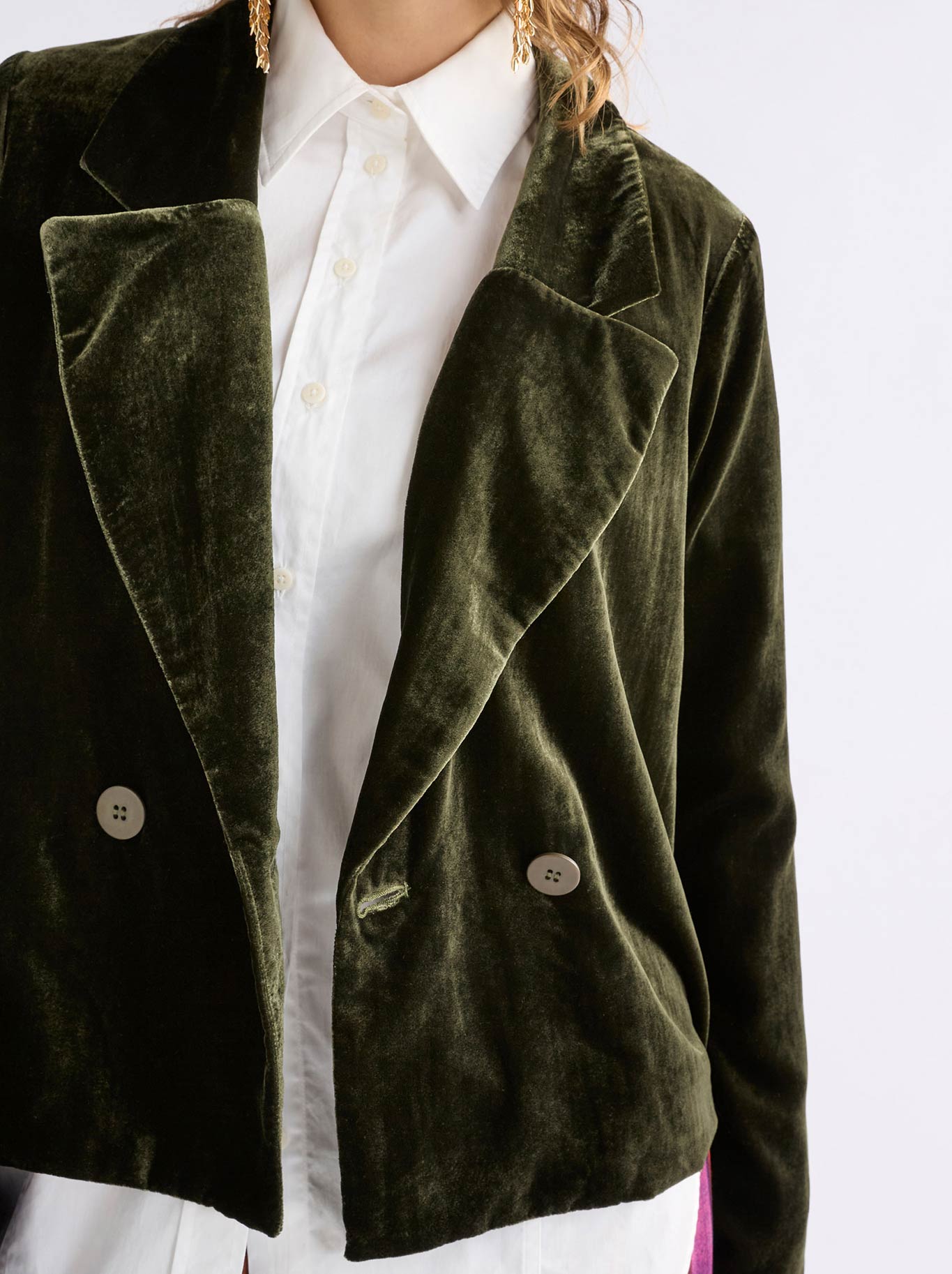ELK SUURI DOUBLE BREASTED BLAZER (Olive)
