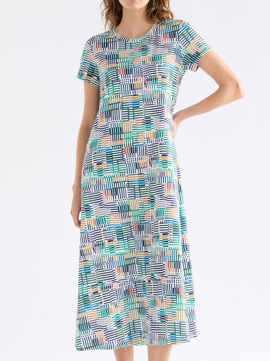 Image of Dresses. Productname: ELK HAKI DRESS in Chess Print colour by brand - Elk