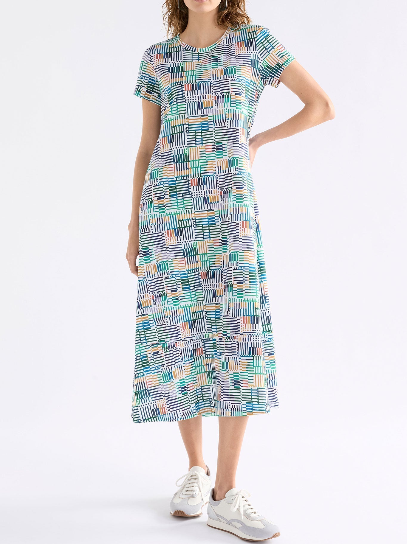 ELK HAKI DRESS (Chess Print)
