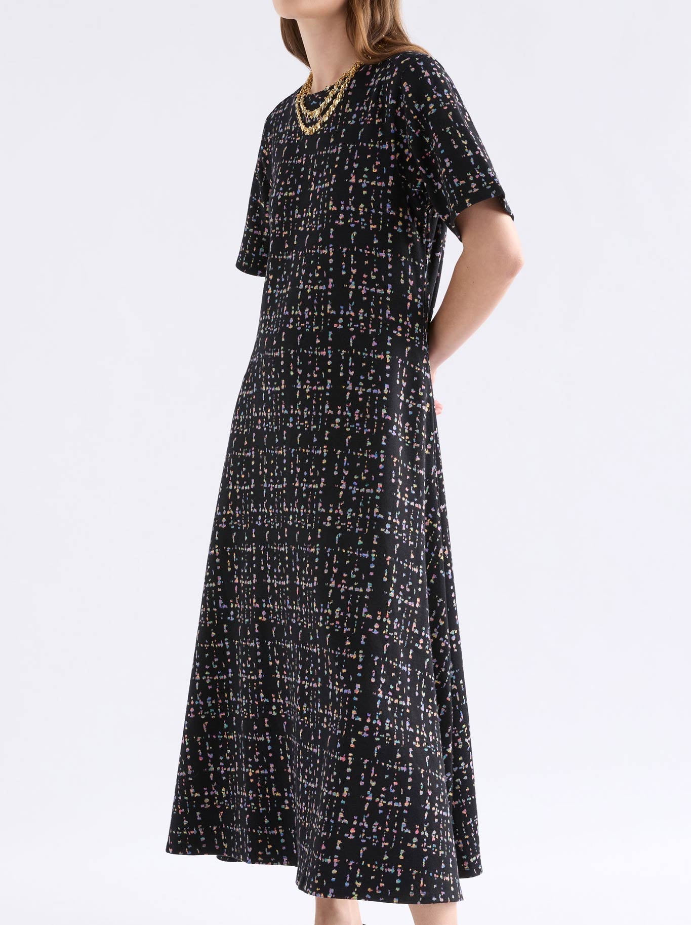 Image of Dresses. Product name - Elk Mohr Long Dress in Multi colour by brand - Elk