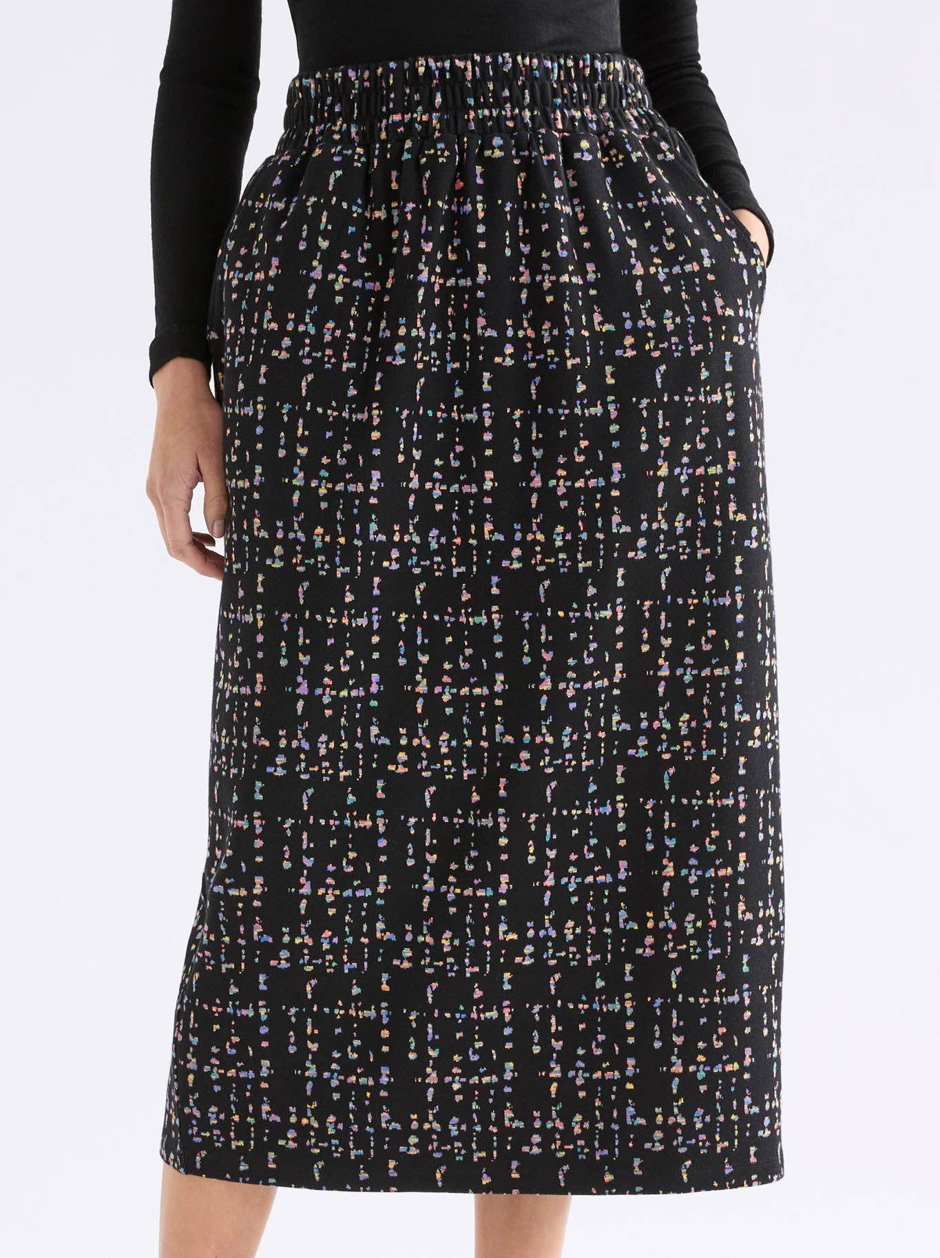 Image of a model wearing Skirts. Product name - Elk Mohr Skirt in Multi colour by brand - Elk